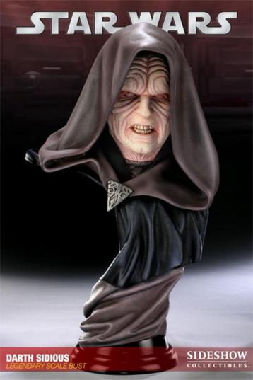 Star Wars Darth Sidious Legendary Bust Sideshow Autograph !! disponible aux enchères