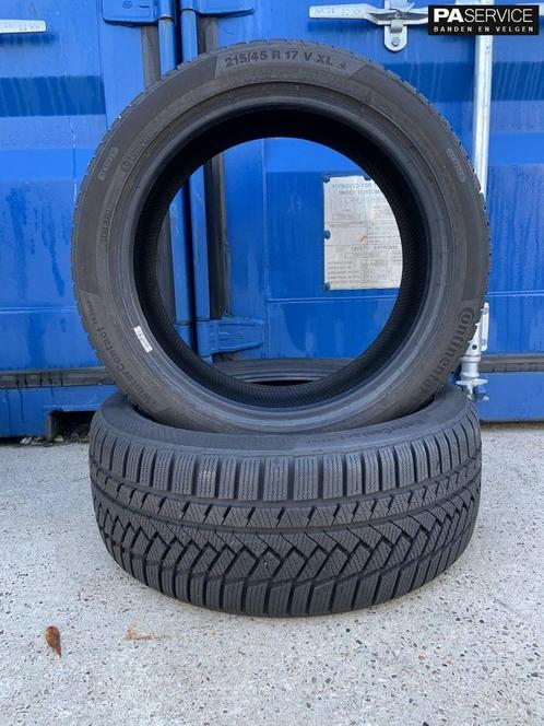 2x Continental 215 45 17 Winterbanden met 7.9 mm, Auto-onderdelen, Banden en Velgen, Velg(en), Gebruikt, Ophalen of Verzenden
