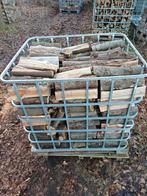 Mooi brandhout vogelkers halfdroog 1m³, Tuin en Terras, Brandhout, Ophalen, Blokken