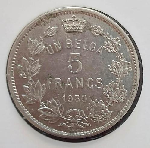Belgium 1930 - 5 Francs/Un Belga FR - Albert I - Morin 382b, Timbres & Monnaies, Monnaies | Belgique, Monnaie en vrac, Envoi