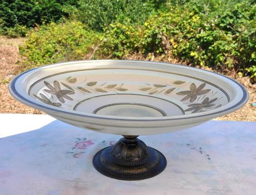 grand plat fruitier sur pied arte murano, Antiek en Kunst, Antiek | Glaswerk en Kristal, Ophalen of Verzenden