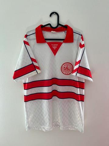 Voetbalshirt Denemarken jaren 80 Hummel 
