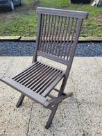 4 terrasstoelen van exotisch hout/teakhout, Ophalen, Hout