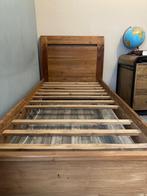 Bed in teak (eenpersoons), 100 cm, Gebruikt, 210 cm, Eenpersoons