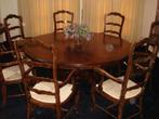 ZEER EXCLUSIEVE RONDE TEAK EETTAFEL TAFEL met PARKETBLAD, Huis en Inrichting, Tafels | Eettafels, Ophalen, 150 tot 200 cm, Nieuw