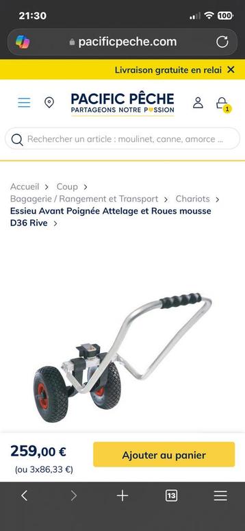 Trekhaak voor de vooras en schuimrubberen wielen D36 Rive beschikbaar voor biedingen