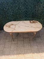 Table en marbre avec cuivre, Antiquités & Art, Antiquités | Meubles | Tables, Enlèvement ou Envoi