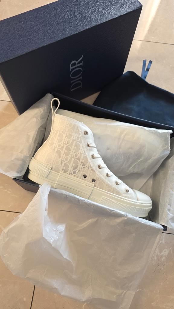 Dior b23 oblique high top wit maat 42, Kleding | Heren, Schoenen, Nieuw, Wit, Ophalen of Verzenden