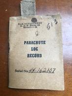 WW2 parachute log record 1944 usaaf, Collections, Objets militaires | Seconde Guerre mondiale, Autres types, Armée de l'air, Enlèvement ou Envoi