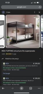 IKEA TUFFING . Structure lits superposés., Huis en Inrichting, Slaapkamer | Stapelbedden en Hoogslapers, Ophalen, 90 cm, Zo goed als nieuw