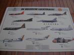 Affiche « L'armée de l'air belge »., Collections, Aviation, Comme neuf, Carte, Photo ou Gravure, Enlèvement ou Envoi