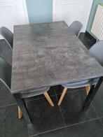 Keukentafel met 4 stoelen, Huis en Inrichting, Ophalen, 100 tot 150 cm, 50 tot 100 cm, Zo goed als nieuw