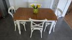 tafel en stoelen, Huis en Inrichting, Tafels | Eettafels, Ophalen, Gebruikt, Landelijk, Vijf personen of meer