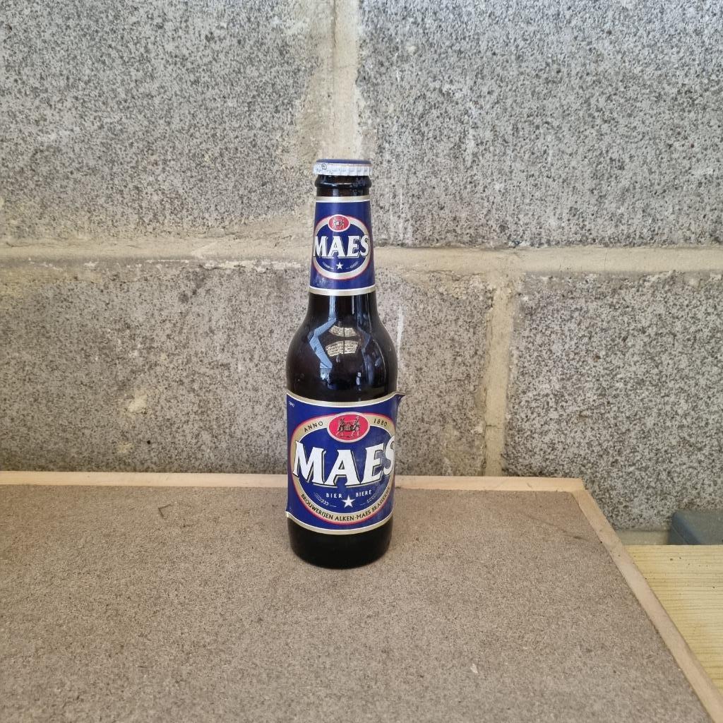 Bouteille de bière Maes (modèle 2), Collections, Enlèvement ou Envoi, Utilisé, Bouteille(s), Autres marques