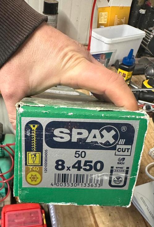 Spax 8x450, Bricolage & Construction, Quincaillerie & Fixations, Neuf, Vis, 250 mm ou plus, Enlèvement ou Envoi