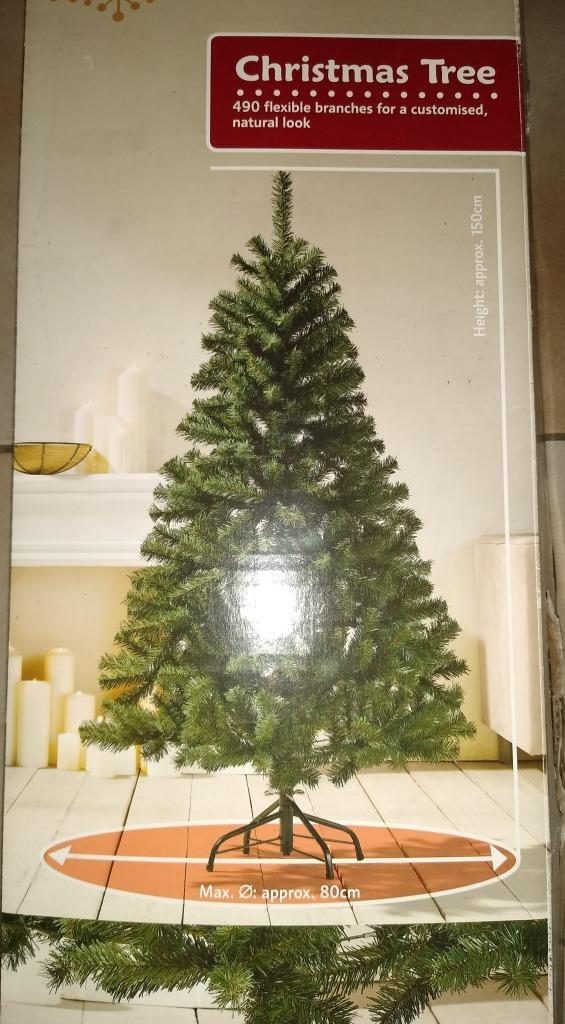 Kunst Kerstboom 150cmx80 (met metalen voet), Diversen, Kerst, Zo goed als nieuw, Ophalen of Verzenden
