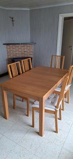 Tafel met 6 stoelen, Huis en Inrichting, Tafels | Eettafels, Ophalen, Gebruikt