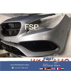 W117 CLA Facelift AMG Voorbumper compleet zilvergrijs bumper, Gebruikt, Voor, Mercedes-Benz, Ophalen of Verzenden