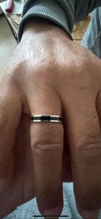 Heren- of damesring en zwart zilver 925 sterling zilver, Ophalen of Verzenden, Zo goed als nieuw, Dame, Zilver