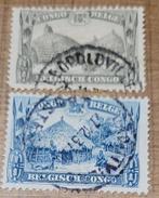 2 oude postzegels: Belgisch-Congo, Postzegels en Munten, Ophalen of Verzenden, Overige landen, Gestempeld