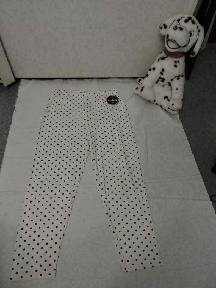 INTEMPOREL ! Pantalon blanc à pois noirs NEUF, Kleding | Dames, Broeken en Pantalons, Nieuw, Maat 36 (S), Wit, Lang, Ophalen of Verzenden