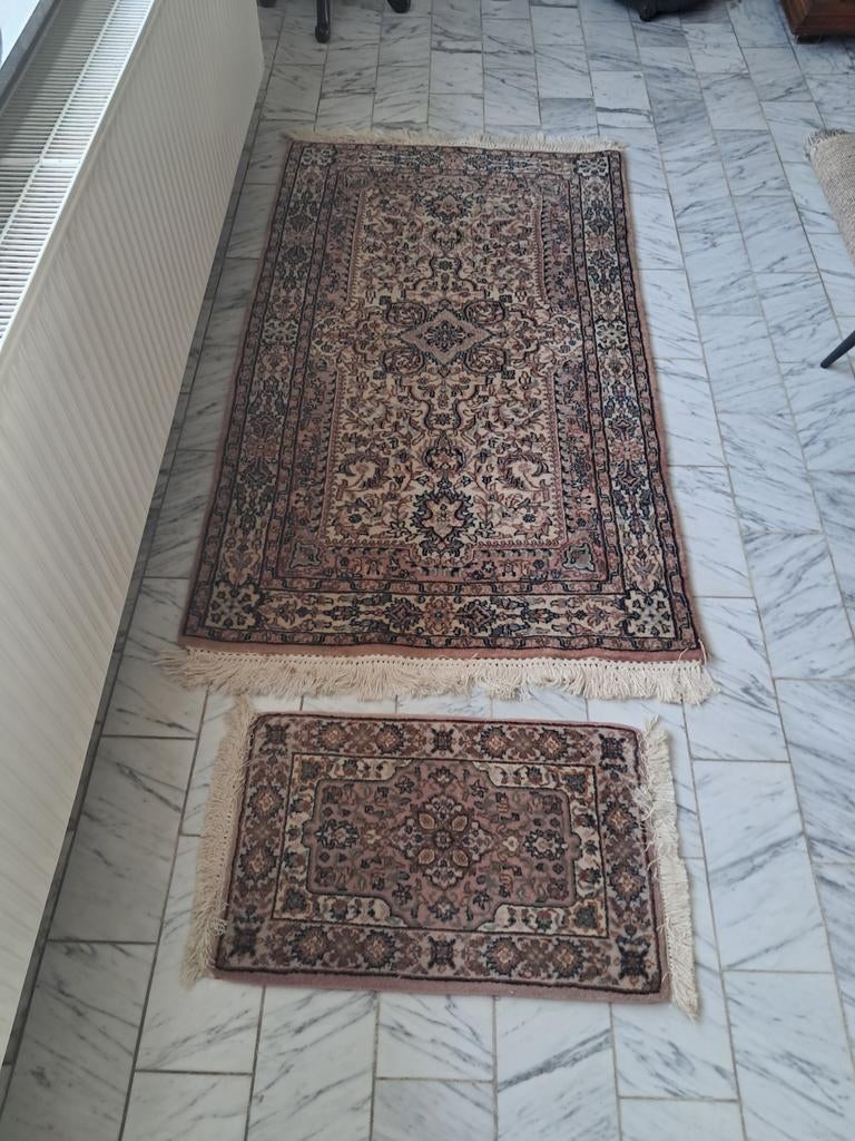 Handgeknoopt Perzisch Bidjar tapijt met bijbehorend kleiner, Ophalen of Verzenden