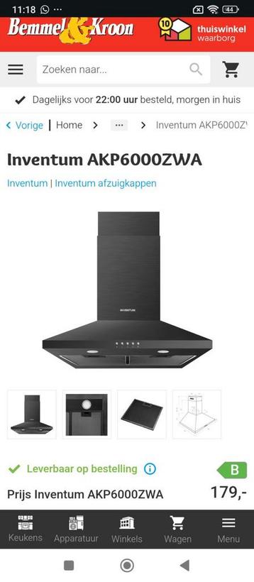 Extracteur Inventum AKP6000ZWA, Enlèvement, Neuf
