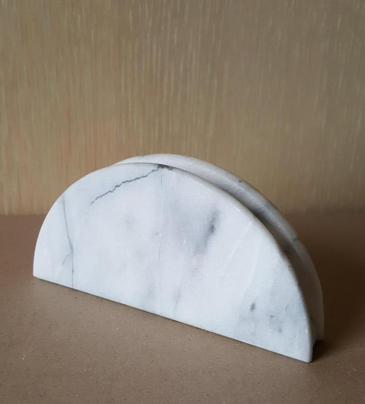 Marmeren servethouder / brievenhouder (vintage), Huis en Inrichting, Woonaccessoires | Overige, Gebruikt, Ophalen of Verzenden