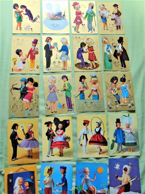 Cartes « Les amoureux de Peynet «, Verzamelen, Foto's en Prenten, Gebruikt, Prent, 1960 tot 1980, Ophalen of Verzenden