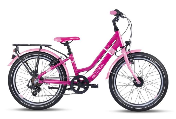 S'Cool chiX twin 20 inch, meisjesfiets (bijna nieuw!), Fietsen en Brommers, Fietsen | Meisjes, Zo goed als nieuw, 20 inch, Handrem