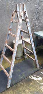 Oude houten trapladder., Doe-het-zelf en Bouw, Ladders en Trappen, Ophalen, Gebruikt