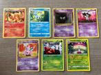 Pokémon, 7 stuks rare kaarten, Ophalen of Verzenden, Zo goed als nieuw, Meerdere kaarten