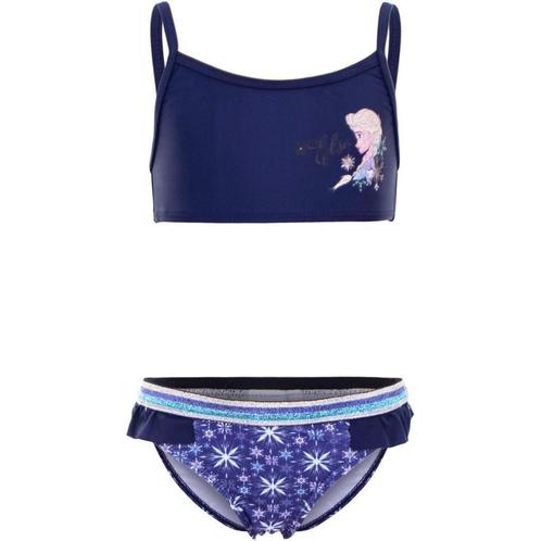 Disney Frozen Bikini Donker Blauw - Maat 104 - 128, Kinderen en Baby's, Kinderkleding | Kinder-zwemkleding, Nieuw, Bikiniset, Maat 128