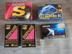 5 verpakkingen met in totaal 12 cassettes om op te nemen., 2 t/m 25 bandjes, Ophalen of Verzenden, Met bewaardoos, rek of koffer