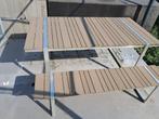 Tuintafel met zitbank, Tuin en Terras, Terrasdelen en Vlonders, Ophalen, Gebruikt, Composiet