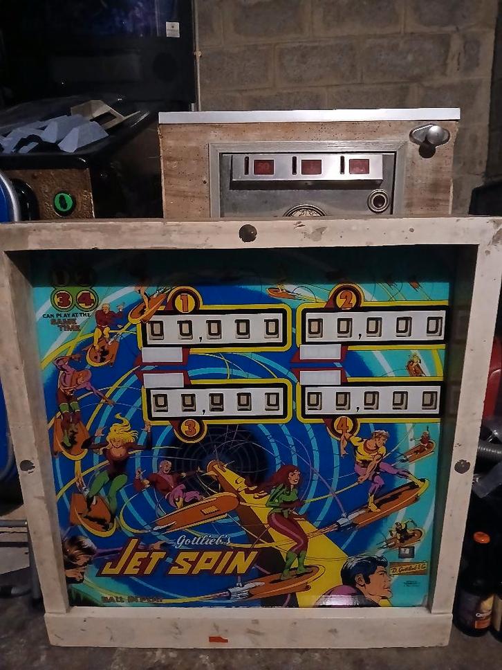 Gottlieb Jet Spin à réparer., Collections, Machines | Flipper (jeu), Utilisé, Mécanique, Gottlieb, Enlèvement ou Envoi