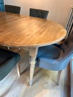 Landelijke houten eettafel, Maison & Meubles, Tables | Tables à manger, 100 à 150 cm, Chêne, Ovale, Landelijk