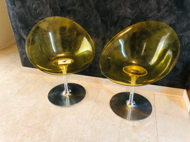 Starck eros kartell jaune. Paire de chaises.....ORIGINAL...., Antiquités & Art, Art | Objets design, Enlèvement