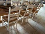 Eikenhouten stoelen x6, Ophalen, Gebruikt, Wit, Ferme