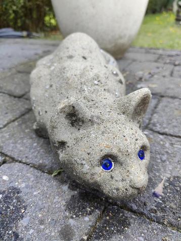 Kat tuinornament in reconstituted stone  beschikbaar voor biedingen