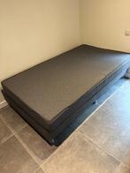 Single boxspring, Huis en Inrichting, Slaapkamer | Boxsprings, Ophalen, Gebruikt, Eenpersoons, Grijs