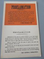 WO1 Proclamation Duitse bezetting in Belgie postkaart, Verzenden, Landmacht, Foto of Poster