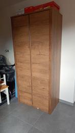 Wild Eiken tweedeurskast (B90*H197*D53), Huis en Inrichting, Kasten | Kleerkasten, Ophalen, Gebruikt