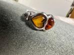 Bague en argent avec ambre, Ophalen of Verzenden, Zo goed als nieuw, Zilver, Zilver