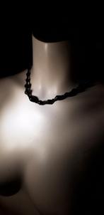 Vintage collier, zwart, Comme neuf, Enlèvement ou Envoi