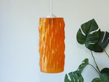 Hanglamp jaren 70 60 vintage Space Age lamp orange glas beschikbaar voor biedingen