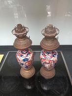 2 stuks  Antieke Japanse olielamp imara porselein, Antiek en Kunst, Ophalen