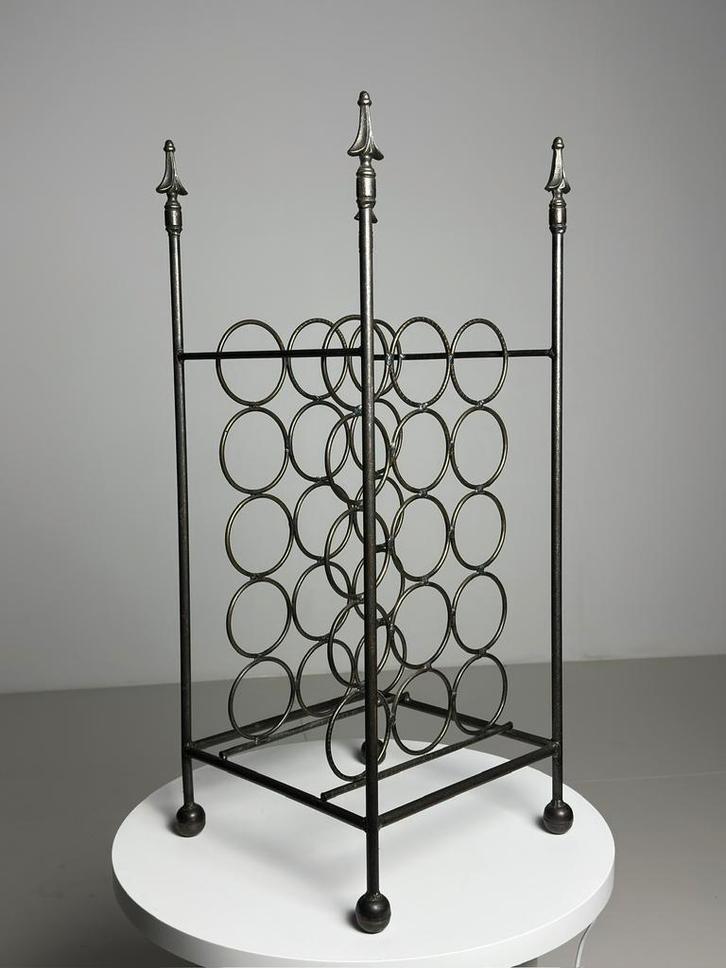 Présentoir à vin en acier 81 cm, Maison & Meubles, Accessoires pour la Maison | Porte-bouteilles, Comme neuf, Enlèvement ou Envoi