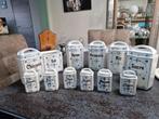Set potjes voor specerijen, meel enz... Oud, Ophalen of Verzenden, Gebruikt