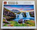 Puzzel - King 1000 - Kirkjufellsfoss Waterfall, Enlèvement ou Envoi, 500 à 1500 pièces, Utilisé, Puzzle